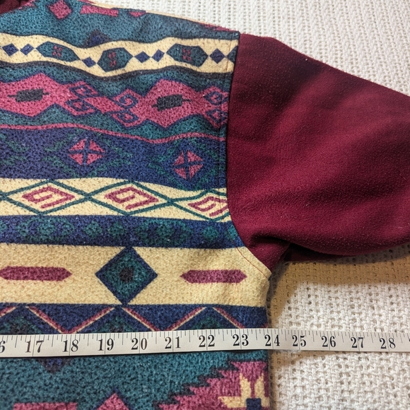 VTG Gottschalks Windbreaker Reversible Aztec Southwestern Fleece Women's Small - Picture 6 of 11